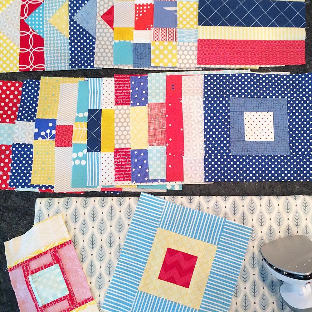 Nautical Quilt in Progress, Pattern by Cluck Cluck Sew : Fresh Lemons Quilts
