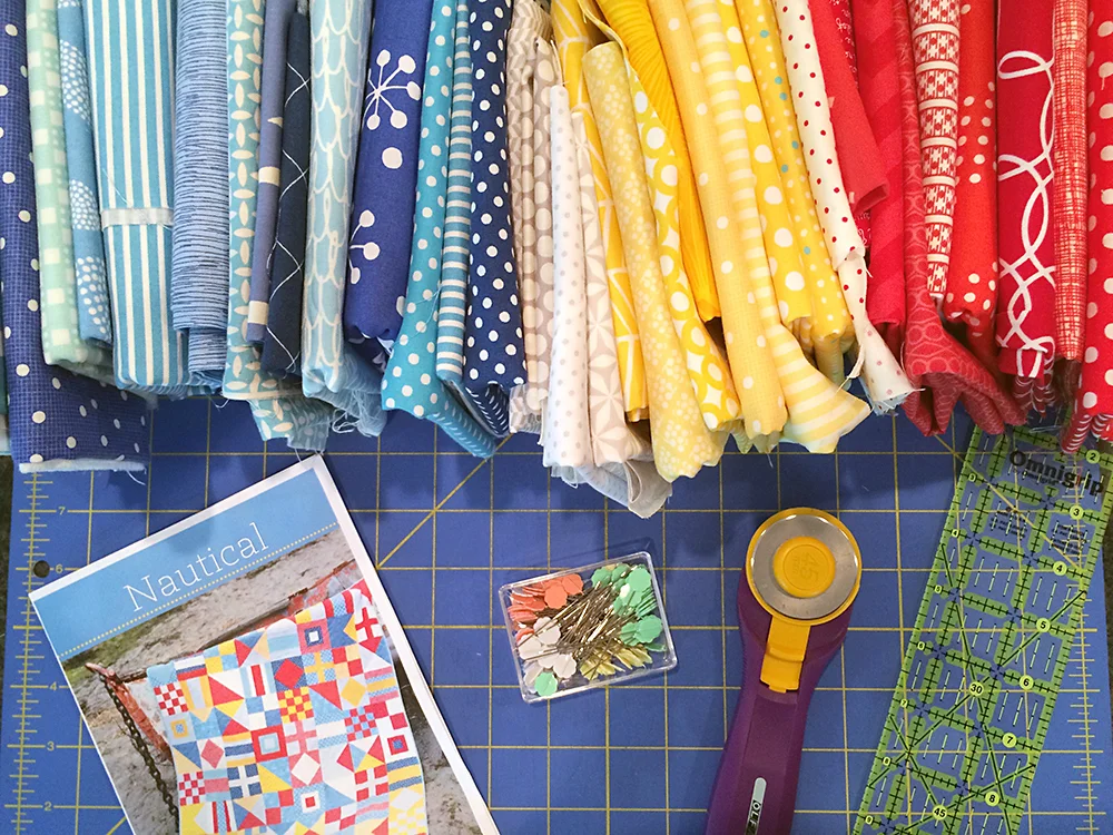 Nautical Quilt in Progress, Pattern by Cluck Cluck Sew : Fresh Lemons Quilts