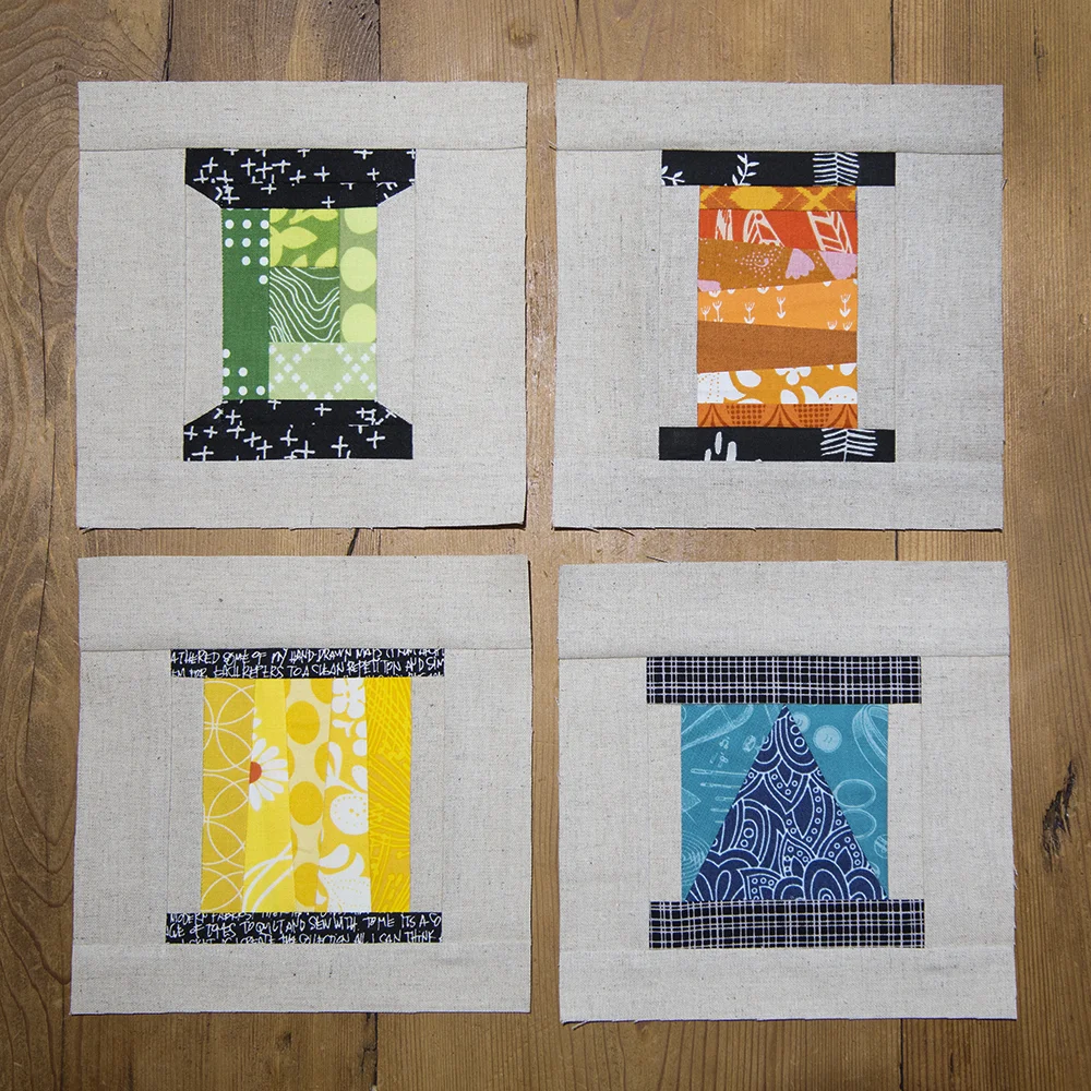 Tall Strings Spool Quilt Block : Fresh Spool Series at Fresh Lemons Quilts