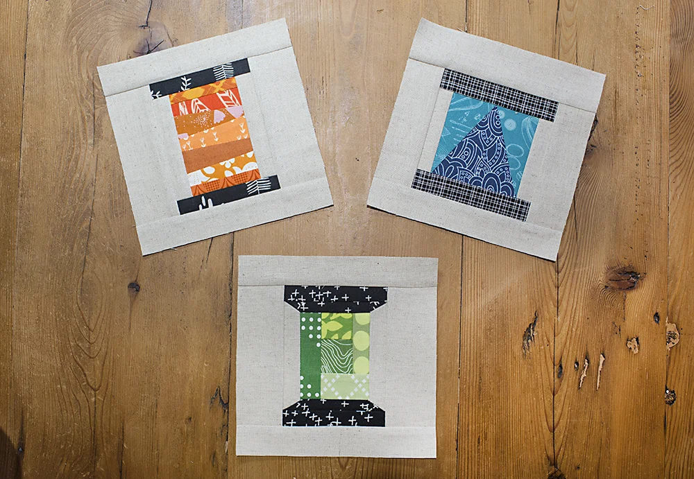Fresh Spool Series ~ Log Cabin Spool Block Pattern