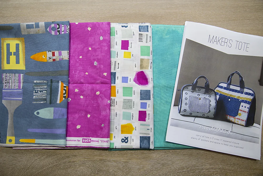 Maker's Tote, pattern by Noodlehead : Fresh Lemons Quilts