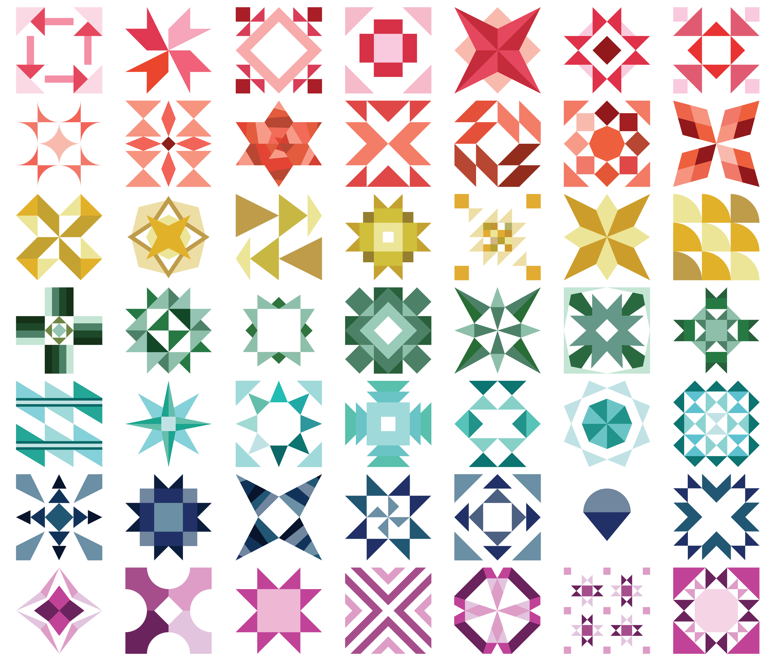 Summer Sampler Series 2011, 2016, 2017 Quilt Mockup : Fresh Lemons Quilts