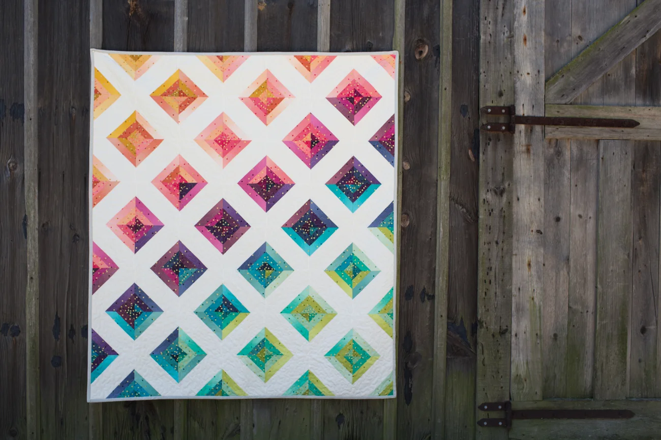 Rainbow Confetti ~ A Finished Quilt