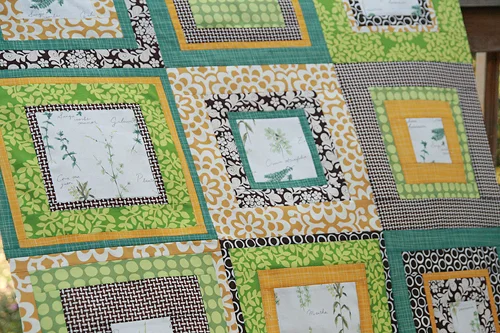 French Botanical Quilt Top