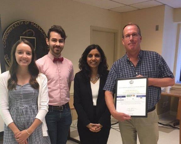 Website team receives Performance Recognition from Mass DPH