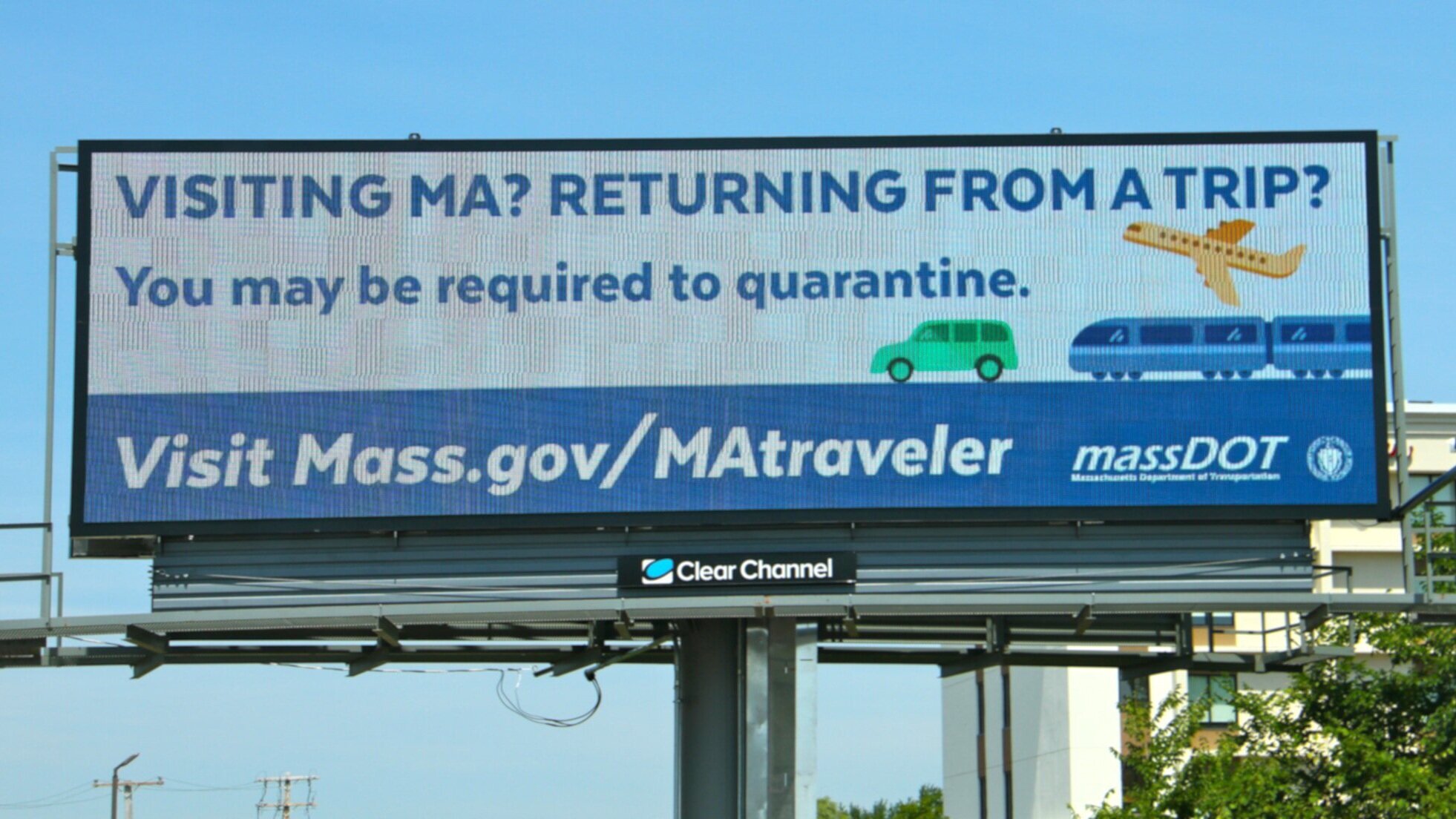 Massachusetts travel order - billboard design