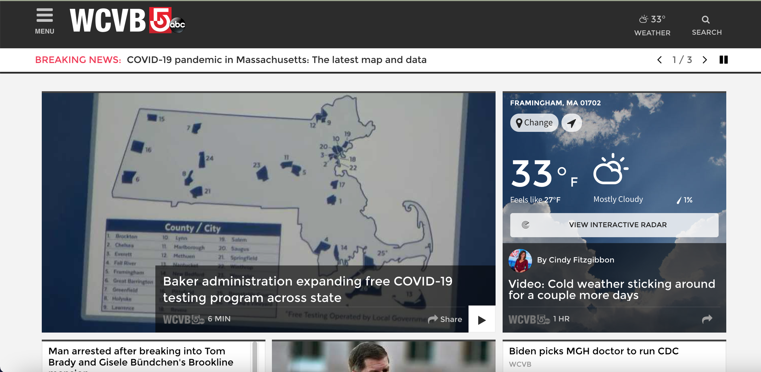  Graphic work featured on local news, WCVB  