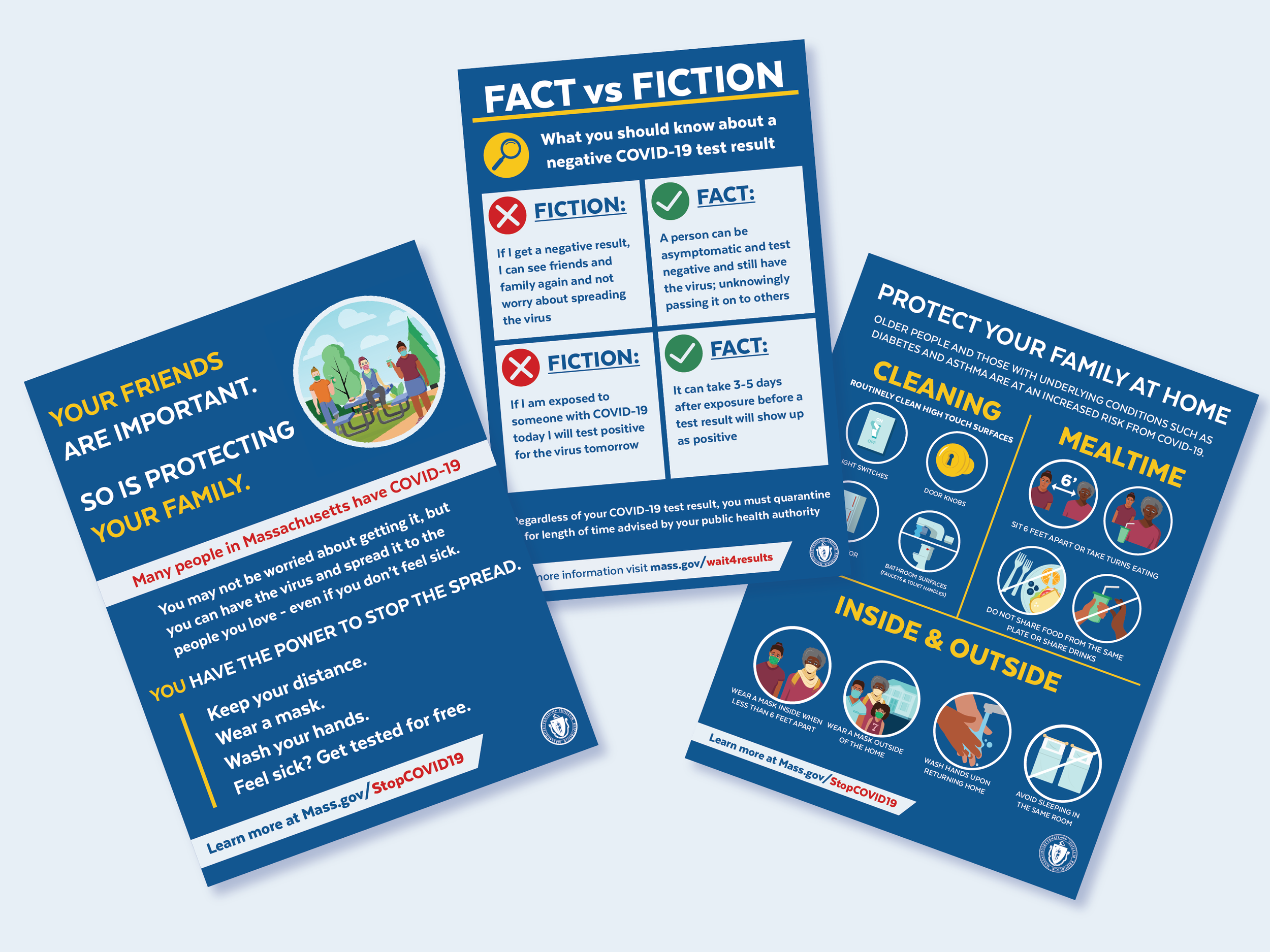  Examples of flyers designed for COVID Rapid Response 