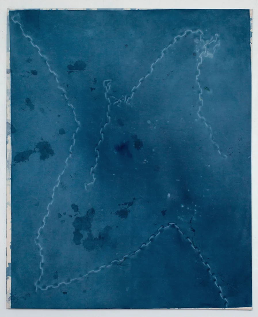 Untitled, 2016, 48 x 60", watercolor on canvas