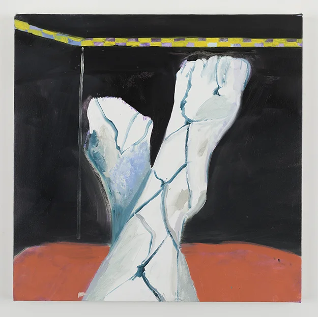 Teeth, 2017, oil on canvas, 20 x 20 inches