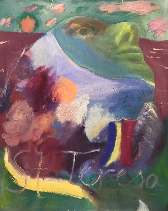 Man Overboard, 2016, oil on canvas, 18 x 22 inches