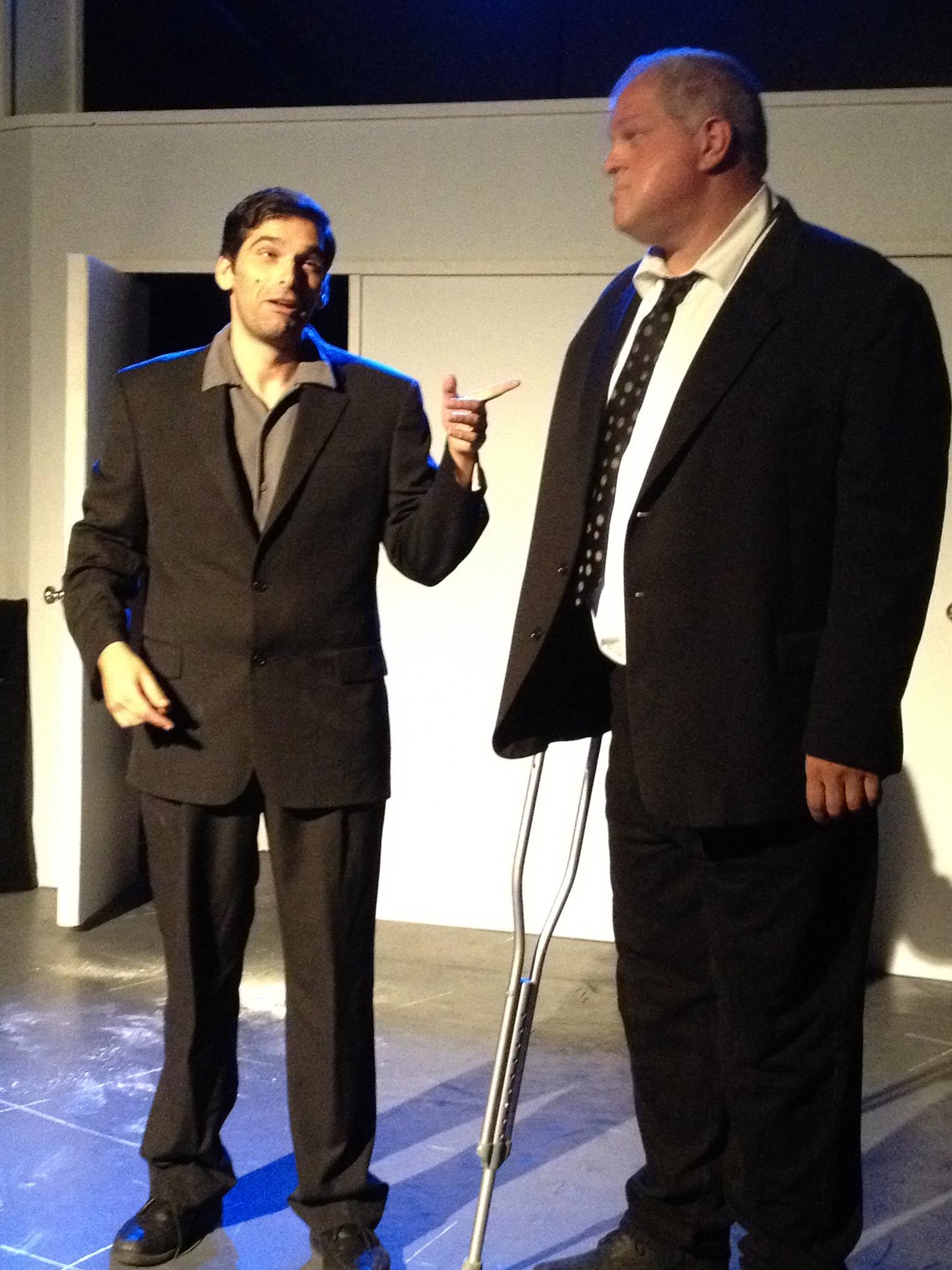 Trying out my Bobby DeNiro with Abraham Benrubi at Sacred Fools’  Serial Killers  midnight comedy show. (2014) 