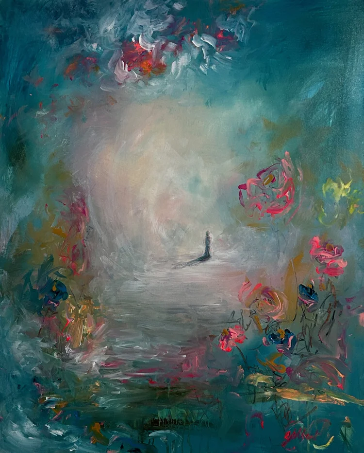 The Door Is Open, acrylic on canvas