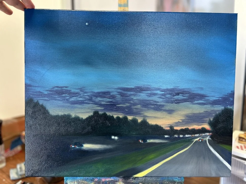 The Roads We All Travel, oil on canvas