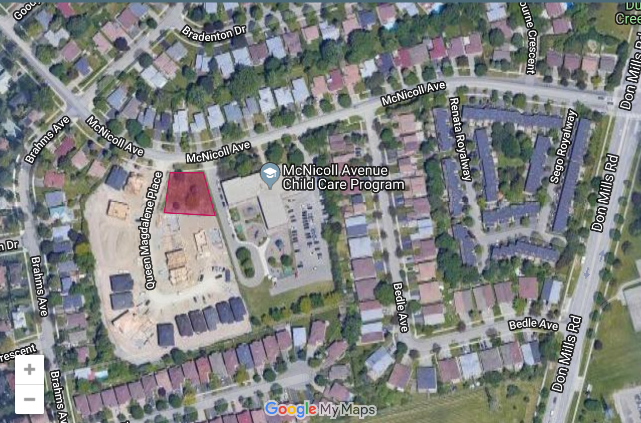 The new park subject to naming is shown here, highlighted in pink.