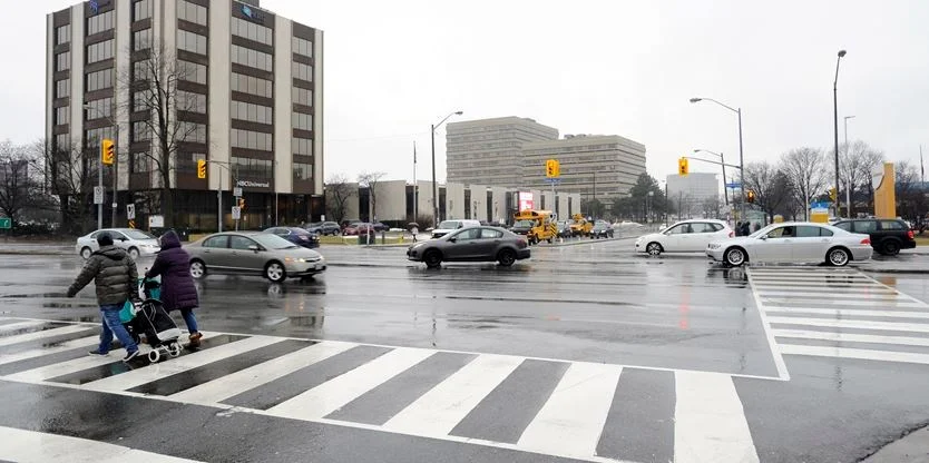 Victoria Park Avenue looking west down Consumers Road