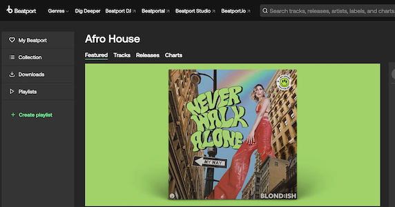 BLONDISH - Never Walk Alone - Beatport Afro House Banner.png
