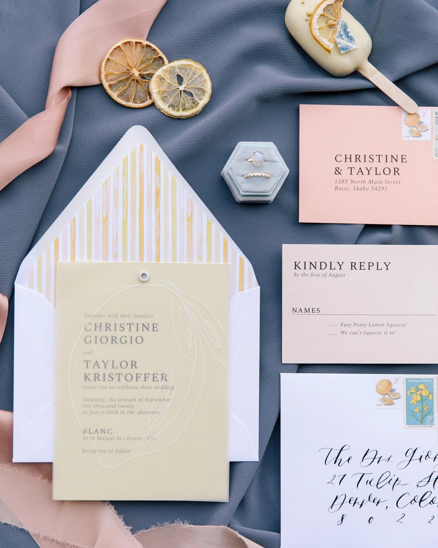 I love a good invitation suite! It sets the tone for your wedding and the guest experience 💛 This fun and elegant Positano inspired invitation suite by @designbylaney is everything! 🍋 
.
.
.
Photography: @caitlincoar 
Stationery: @designbylaney 
Pl