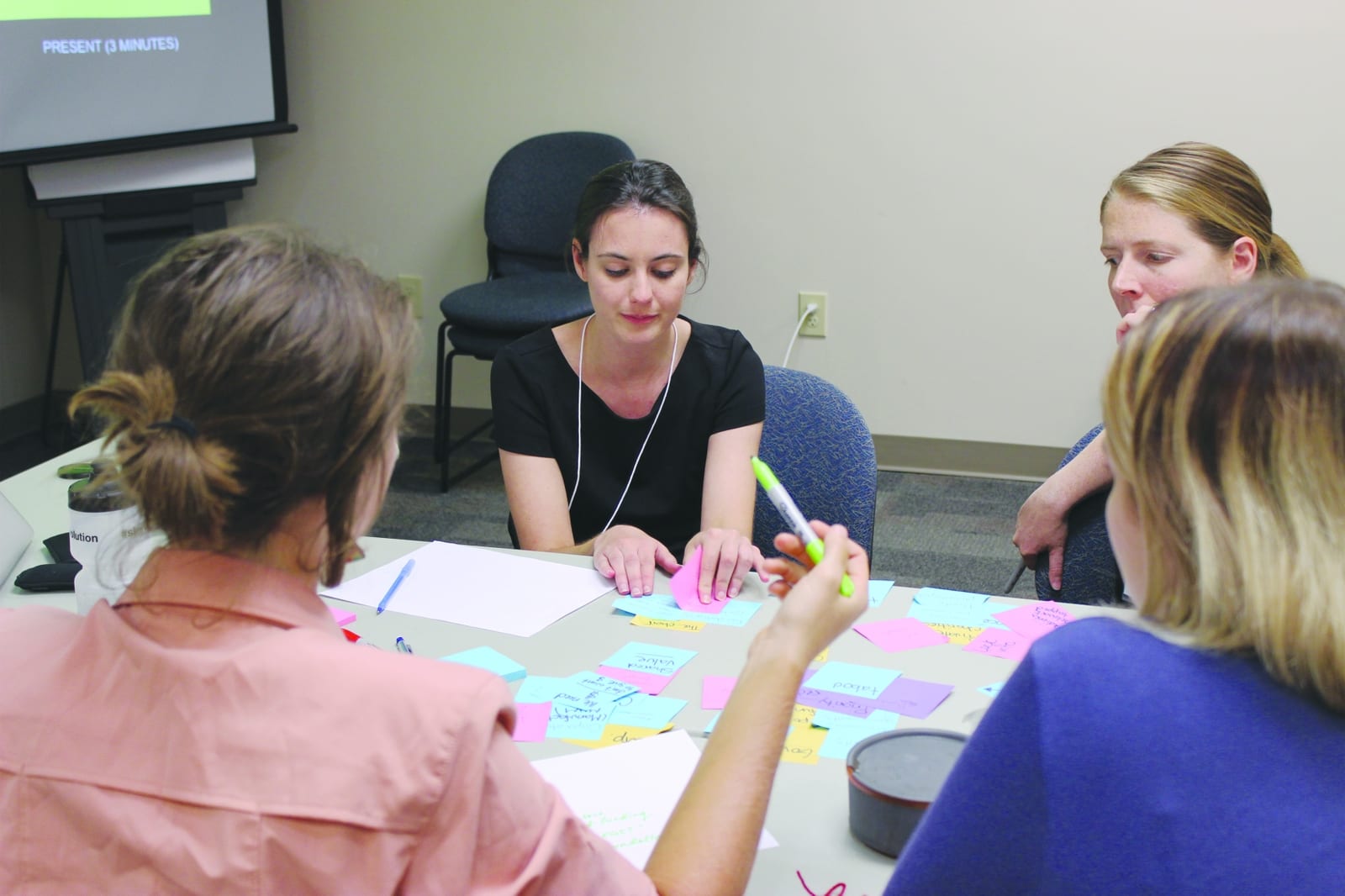 Participants brainstorming ideas during one of the workshop we organized.