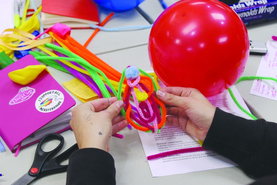During the workshop, participants created rapid prototypes to convey their ideas.