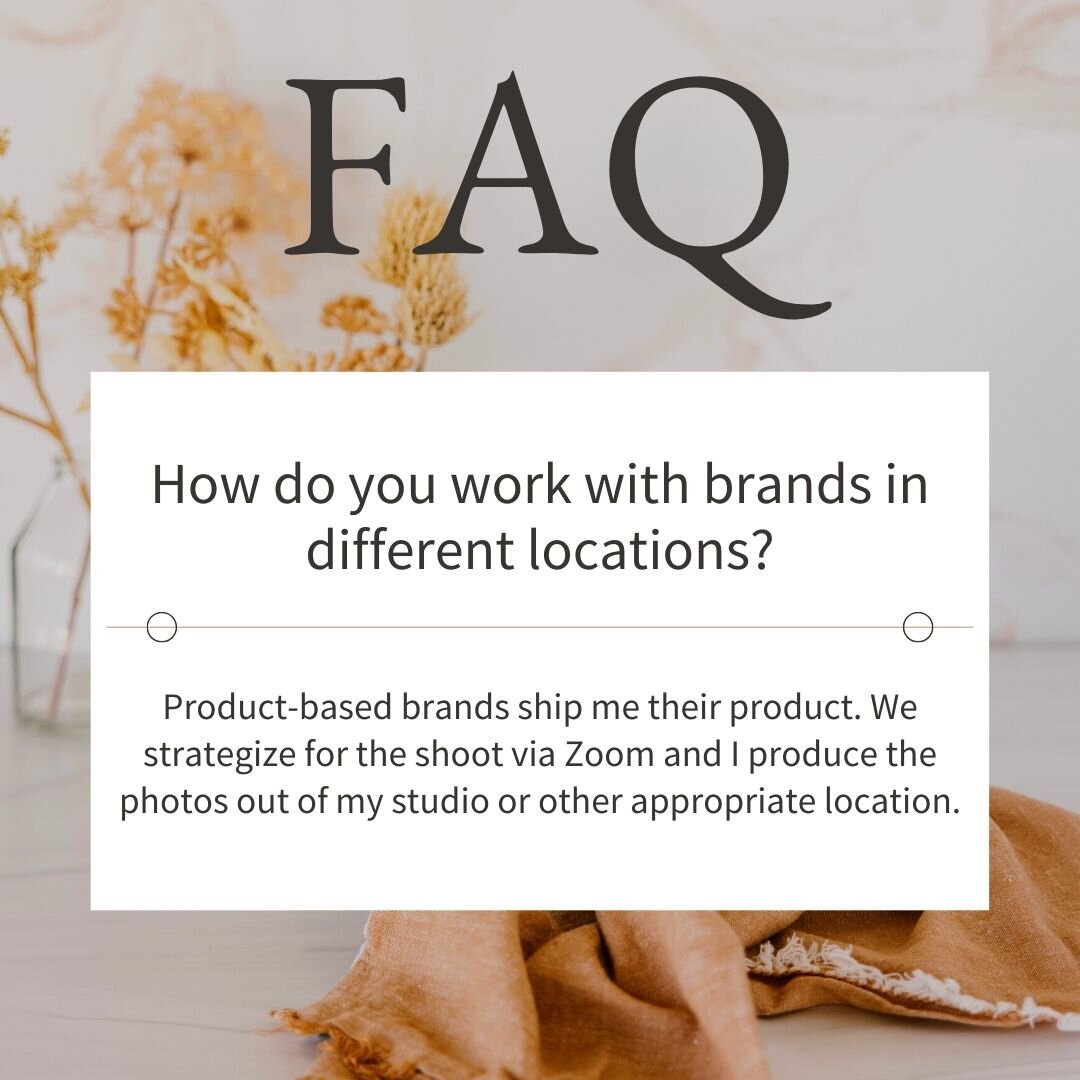 Did you know that I work with product-based brands from all over the world? That's right, just because we don't live in the same city doesn't mean we can't work together!

It's as easy as a Zoom meeting and shipping your product to my studio in Tacom