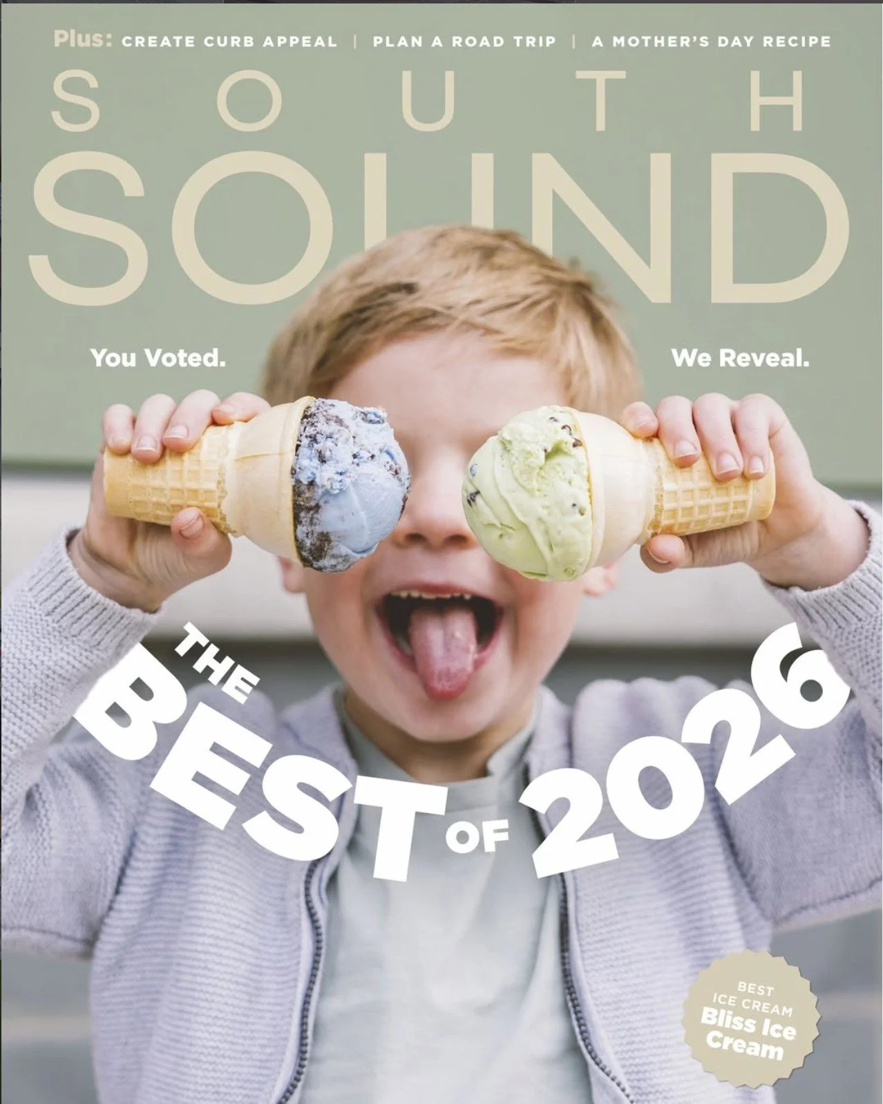 I am so incredibly honored to have my image featured on the cover of @southsoundmagazine for their Best of 2026 issue! 

Not only was this image taken for a dear, long-standing client of mine, but it features my own sweet, silly Lars as the model 😍 