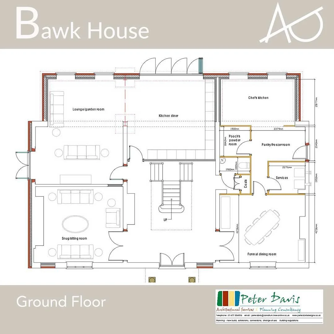 Bawk House / Site plans. This Cheshire Georgian renovation boasts 3 floors and 6 bedrooms. The lift has been removed due to the style compatibility and slight height restrictions on the attic floor. 
.
Design consultancy ~ Covering all considerations