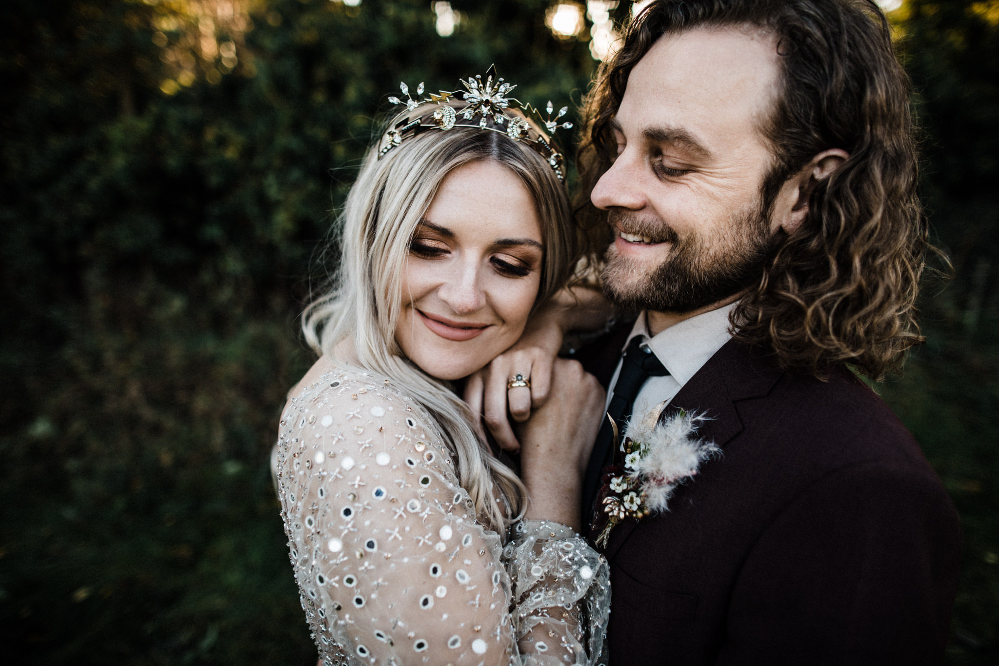 A Stunning Chosen By One Day Wedding Dress and a Bespoke Tilly Thomas Lux Crown for a Lyde Court Wedding