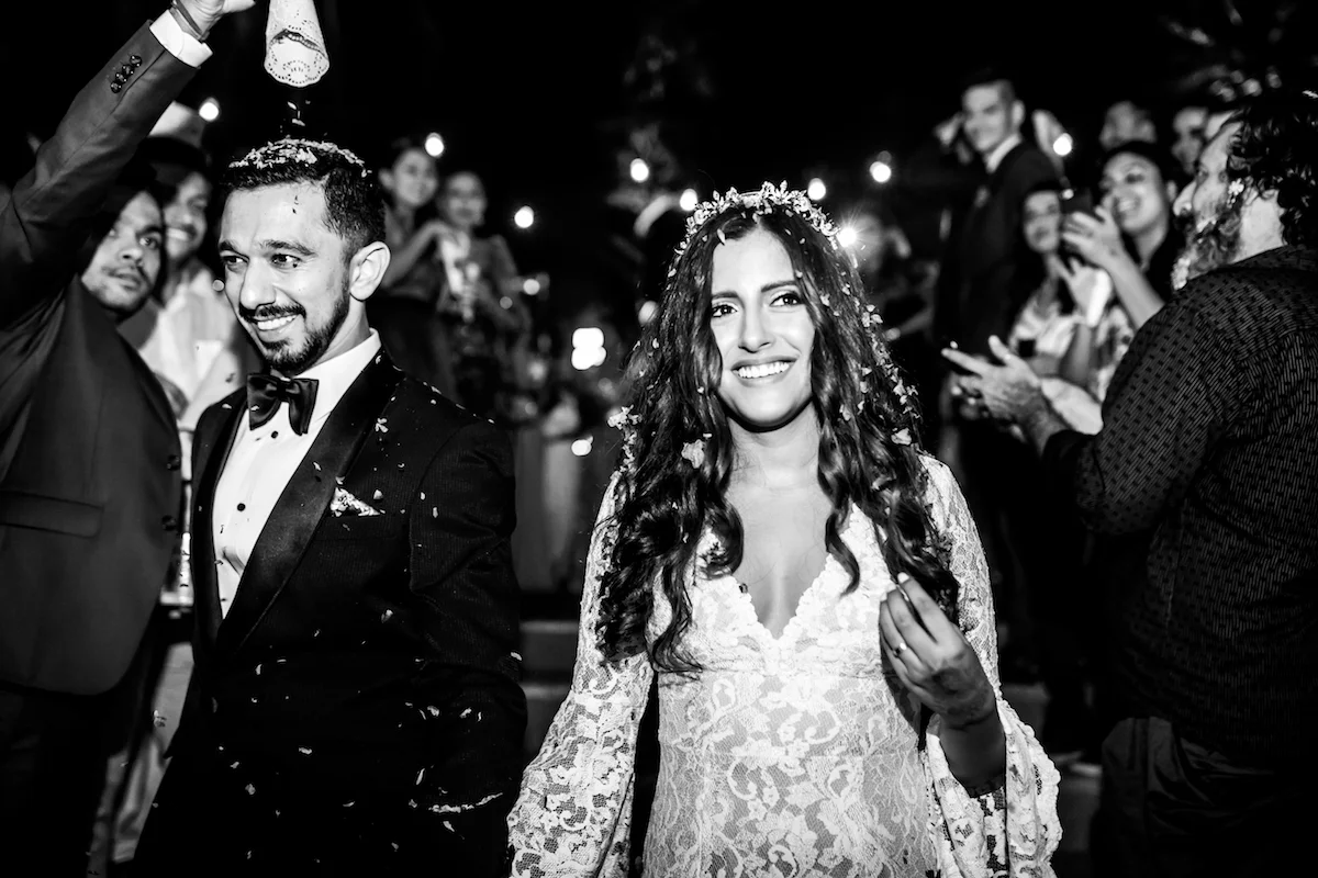 Stunning Lace Dress with Sleeves and a bespoke Tilly Thomas Lux crown for a Glamorous Wedding