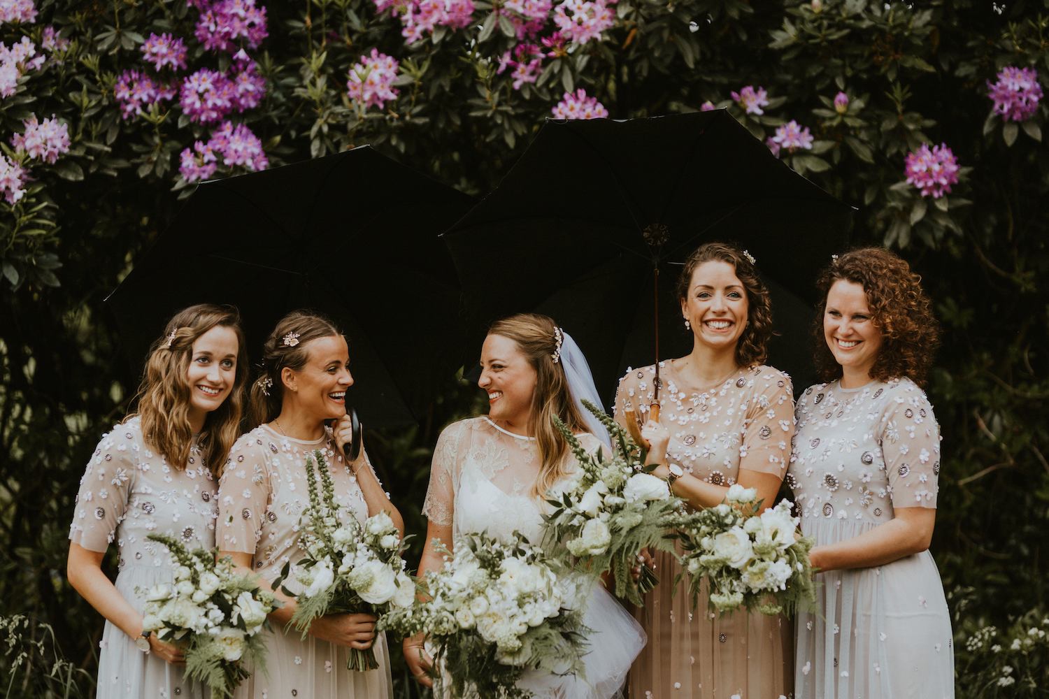 Blush Halfpenny London separates and Tilly Thomas Lux Amy Leaf Combs for a Church Wedding