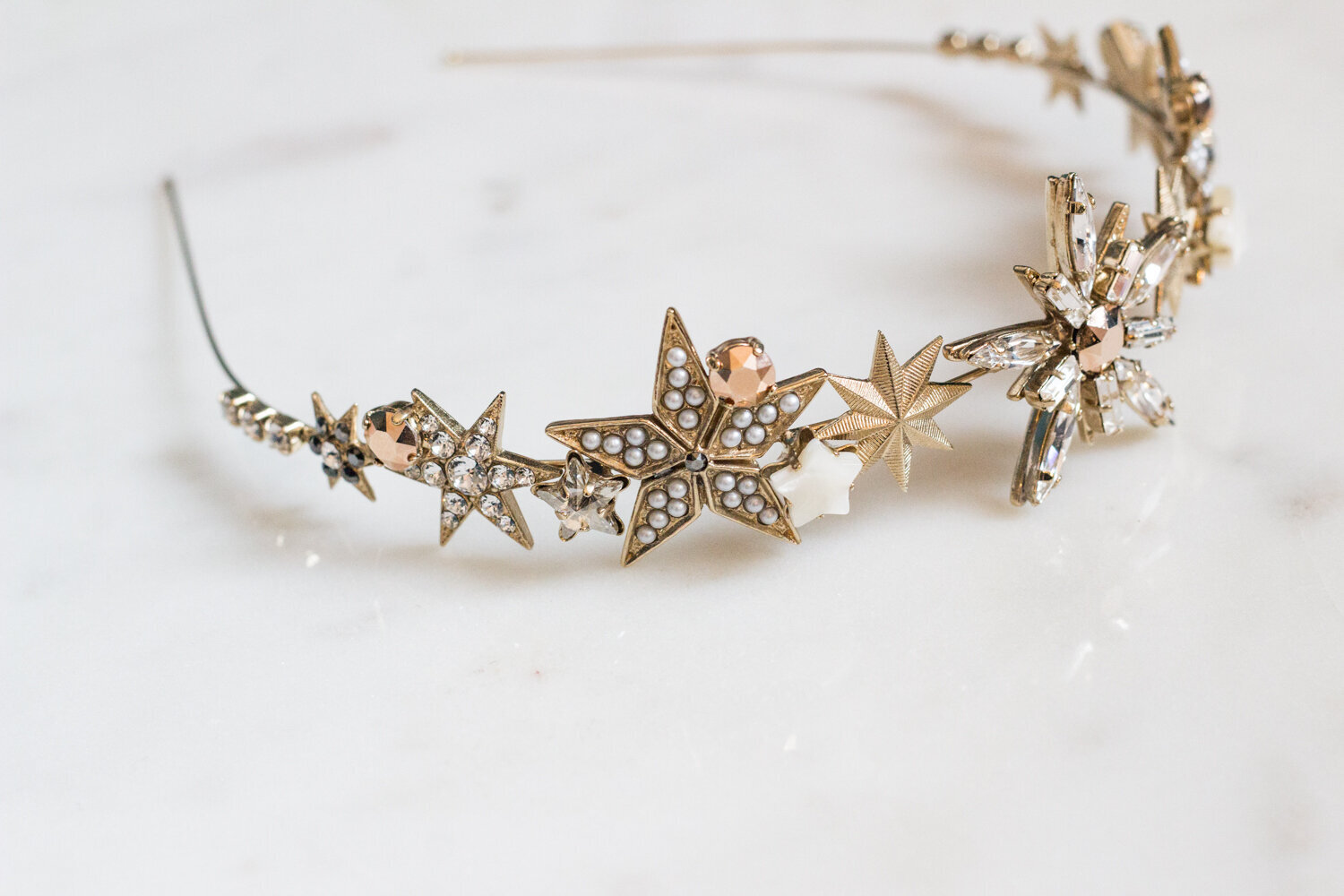 Aurora headband in Gold by Tilly Thomas Lux