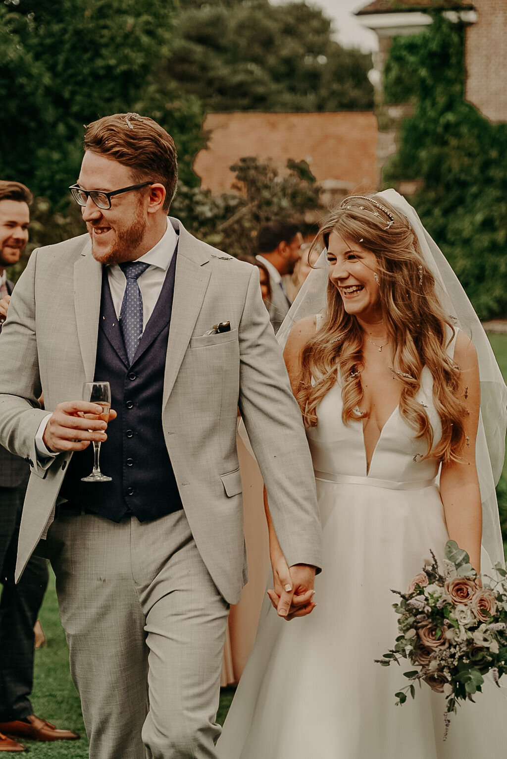 Tilly Thomas Lux headpieces for an intimate, glamorous wedding 