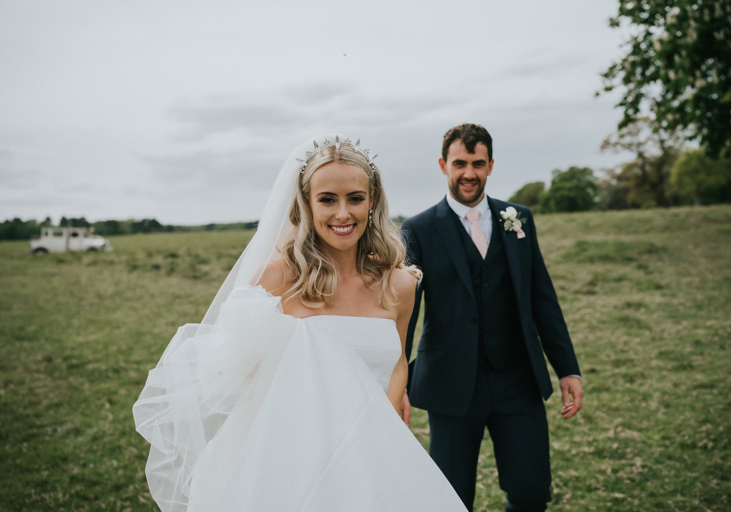 Two stunning dresses and Tilly Thomas Lux jewels for a glamorous wedding day