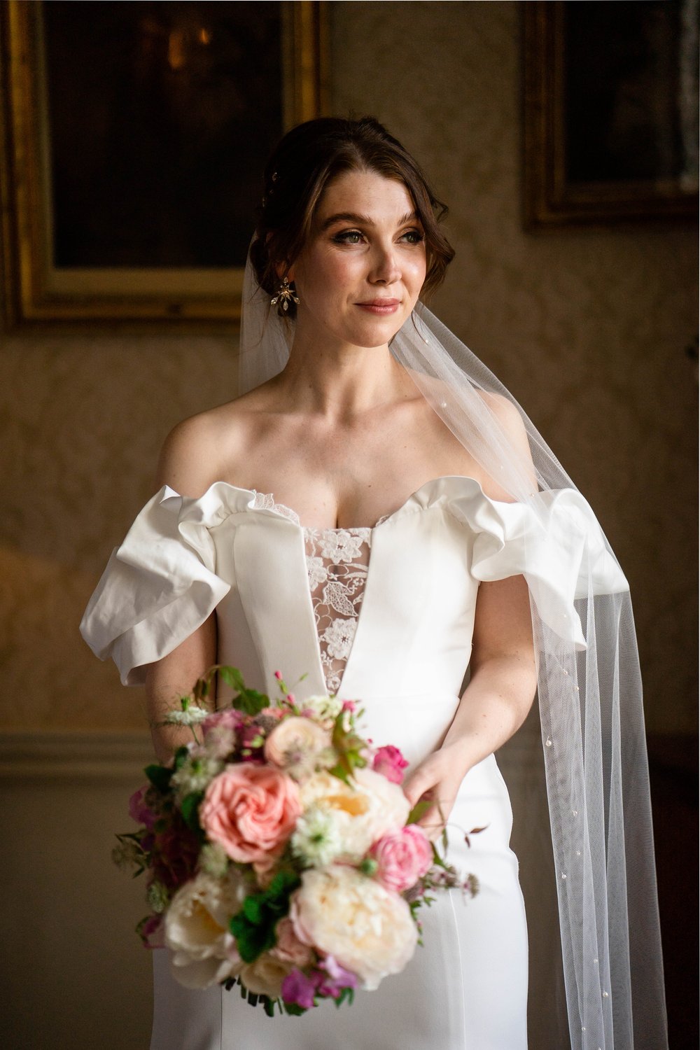 Celestial Tilly Thomas Lux sparkles for an English stately home wedding 