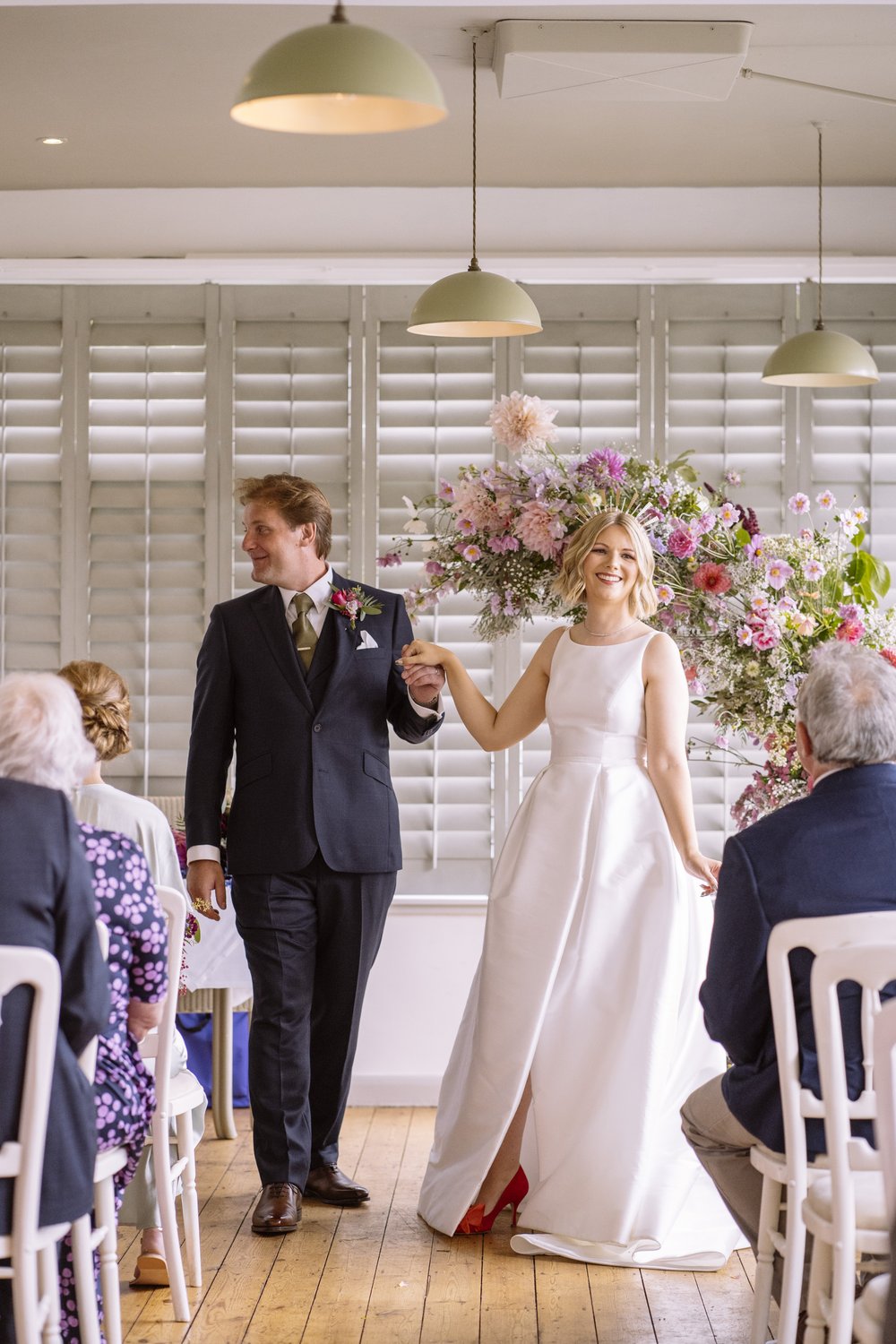 A vibrant wedding with a statement Tilly Thomas Lux Crown