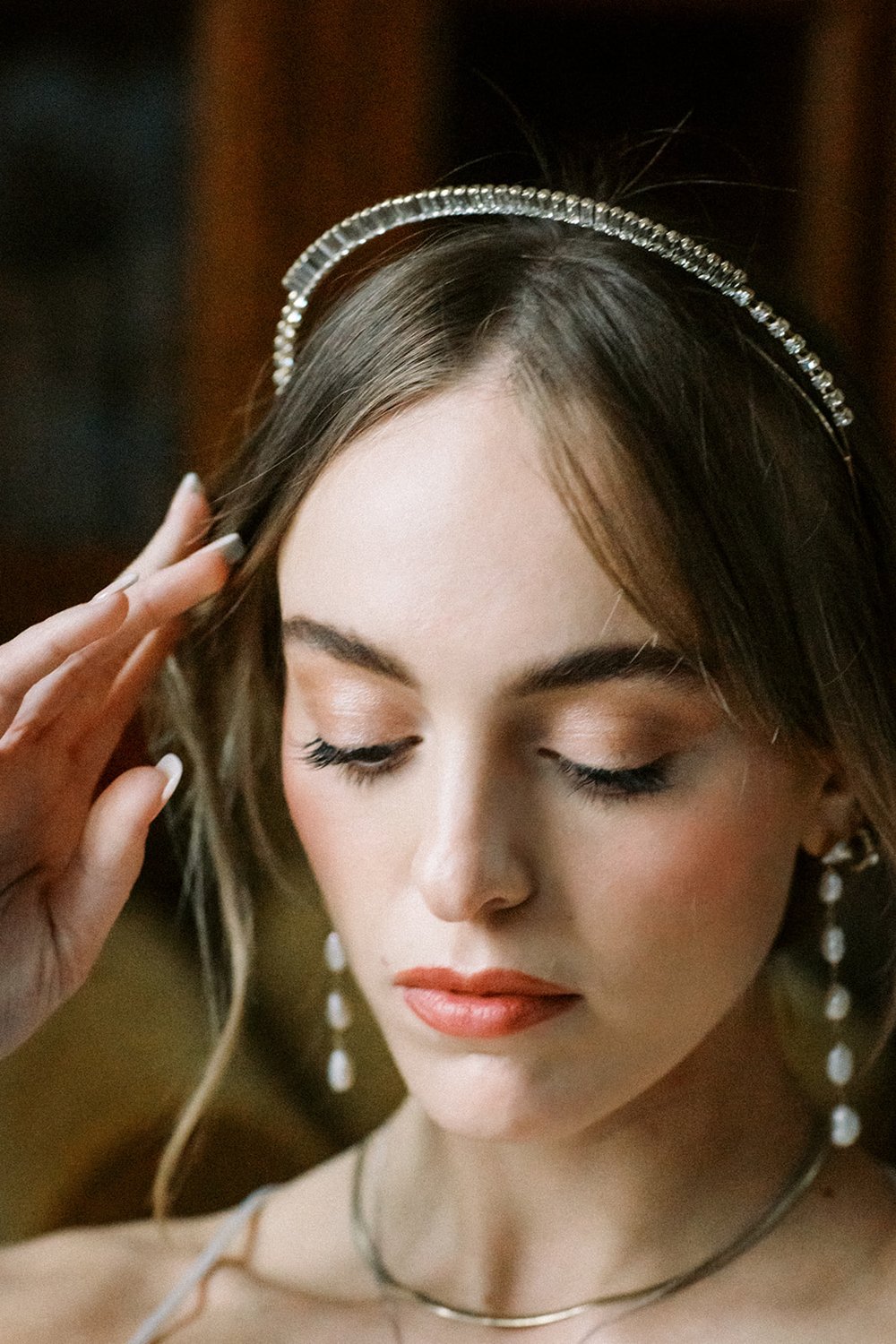 A wedding inspiration shoot at The Ned London featuring Tilly Thomas Lux wedding accessories. Images by September Pictures