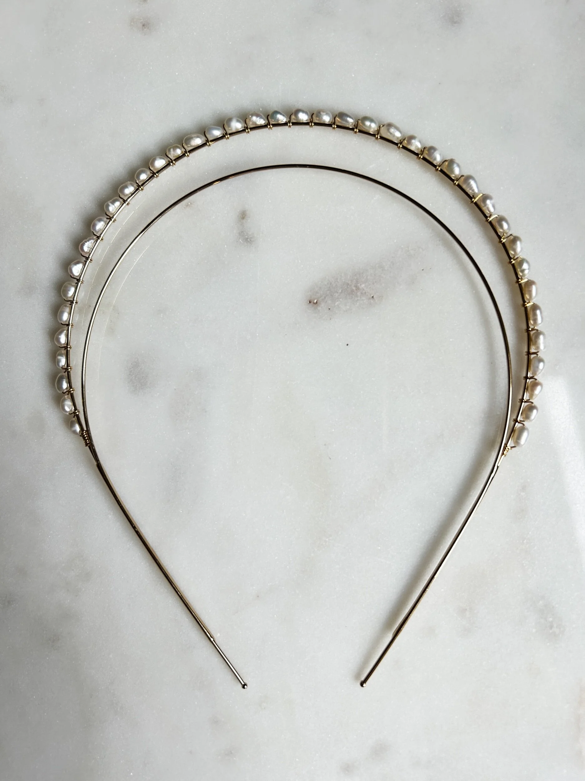 Mini fresh water pearl halo by Tilly Thomas Lux