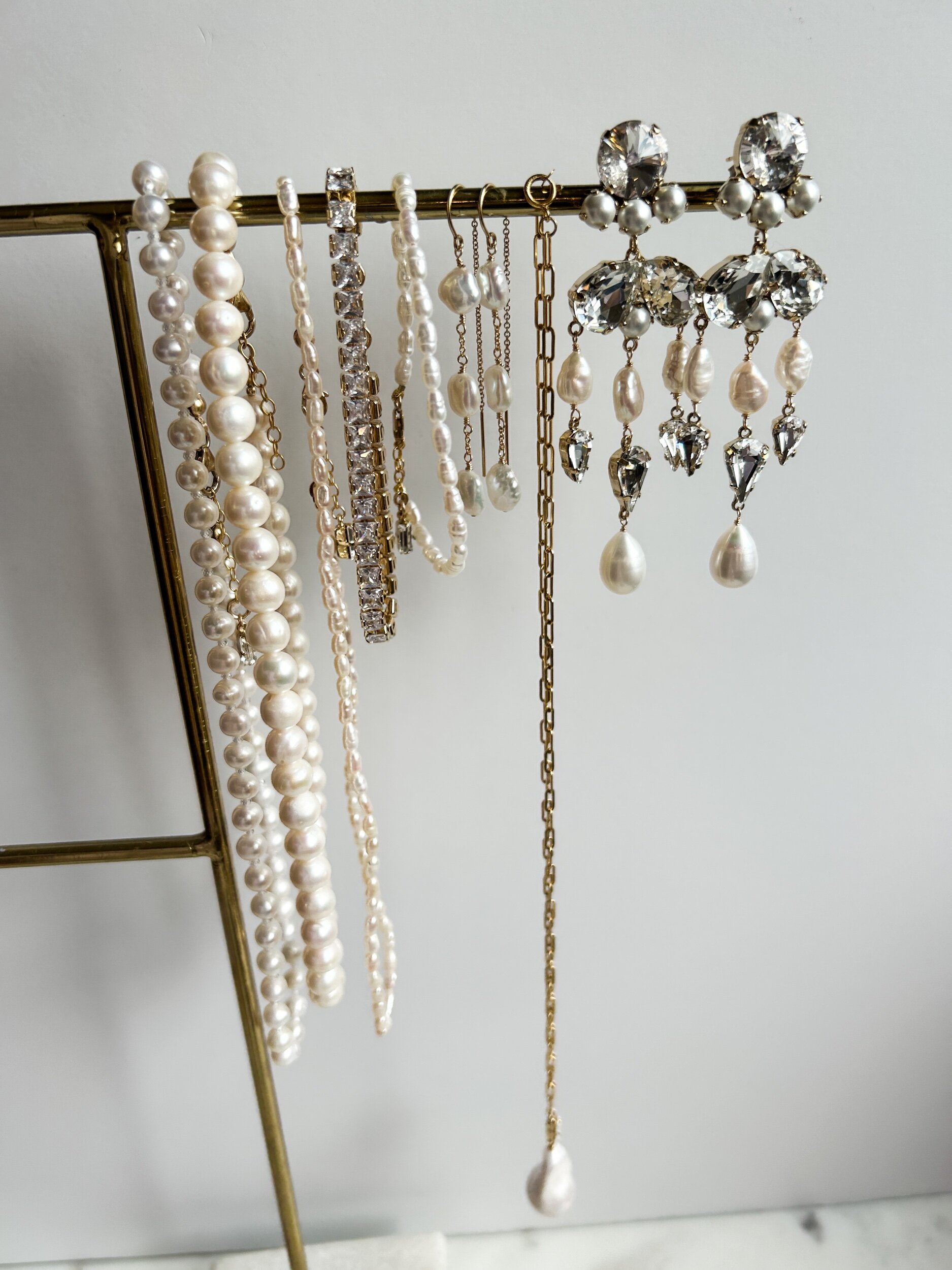 Fresh water pearl statement earrings by Tilly Thomas Lux