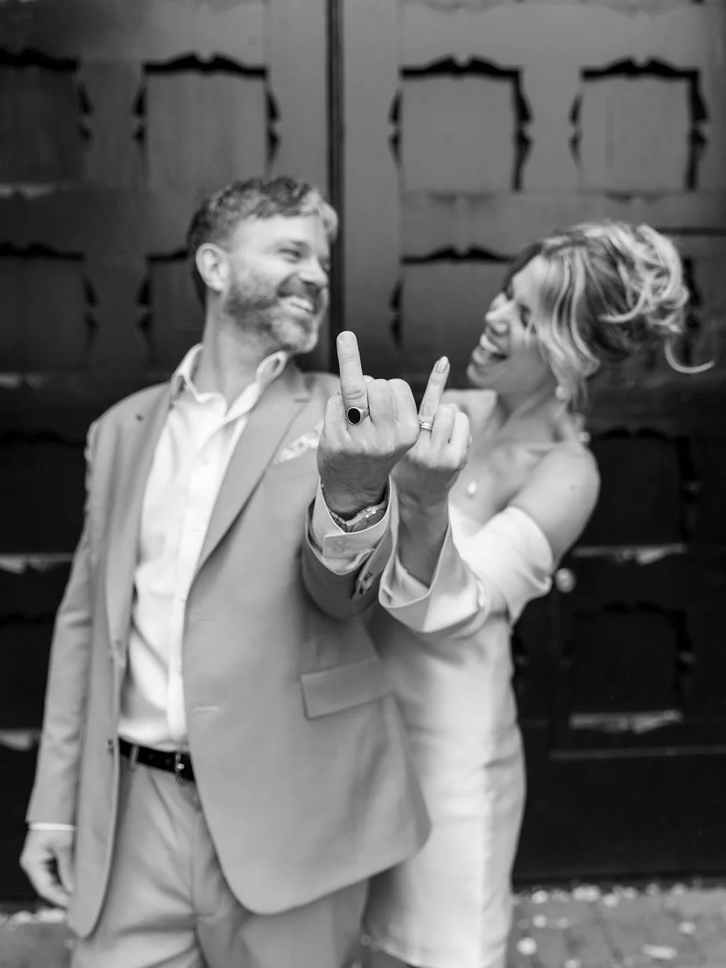 Remember this beautiful engagement ring we created for Nicola? ✨
For her wedding, she wanted a band that sat perfectly snug alongside it &mdash; the most seamless fit.

Her husband wanted something that suited his own style, so we designed a ring tha