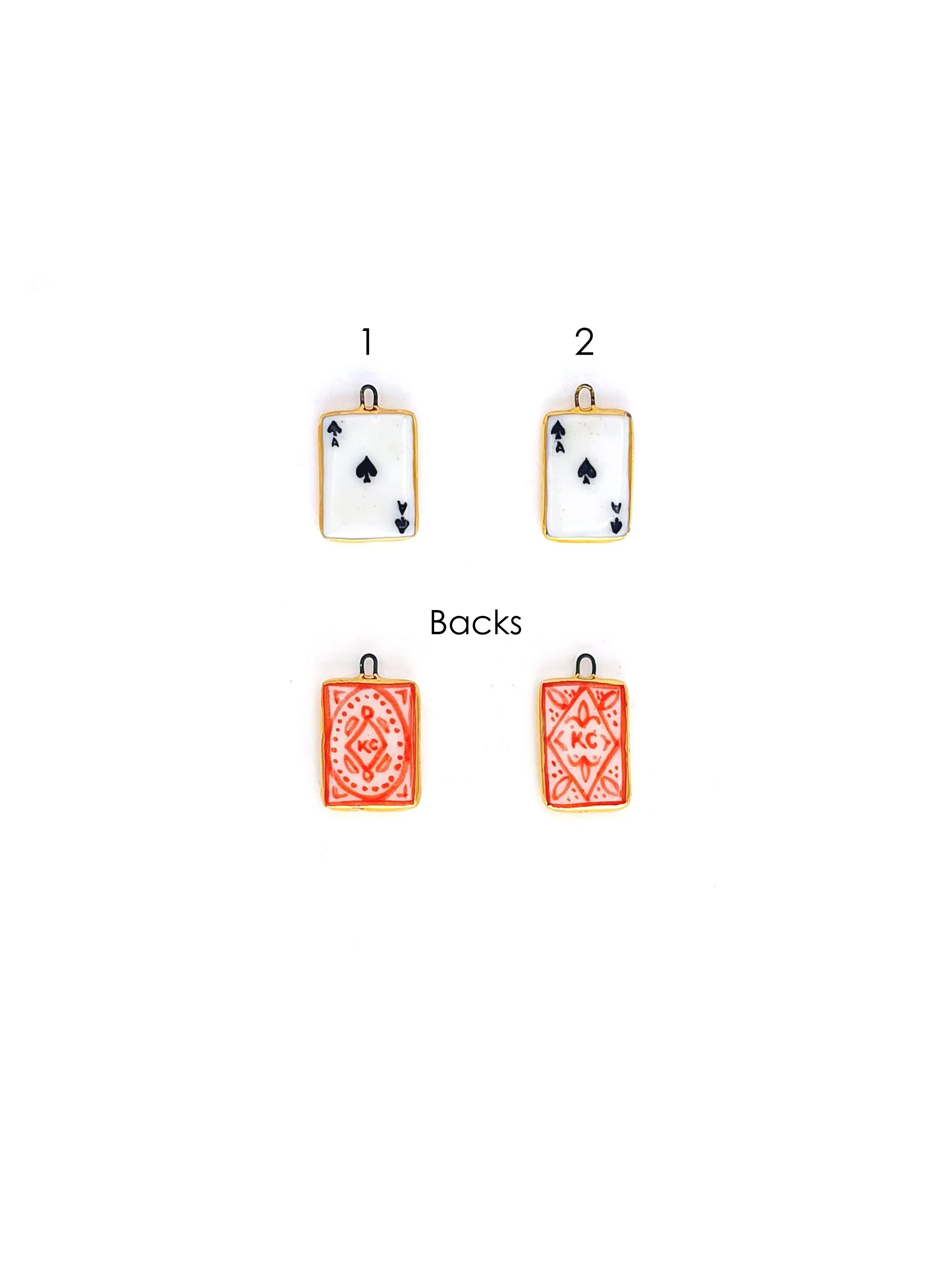 Playing card charms