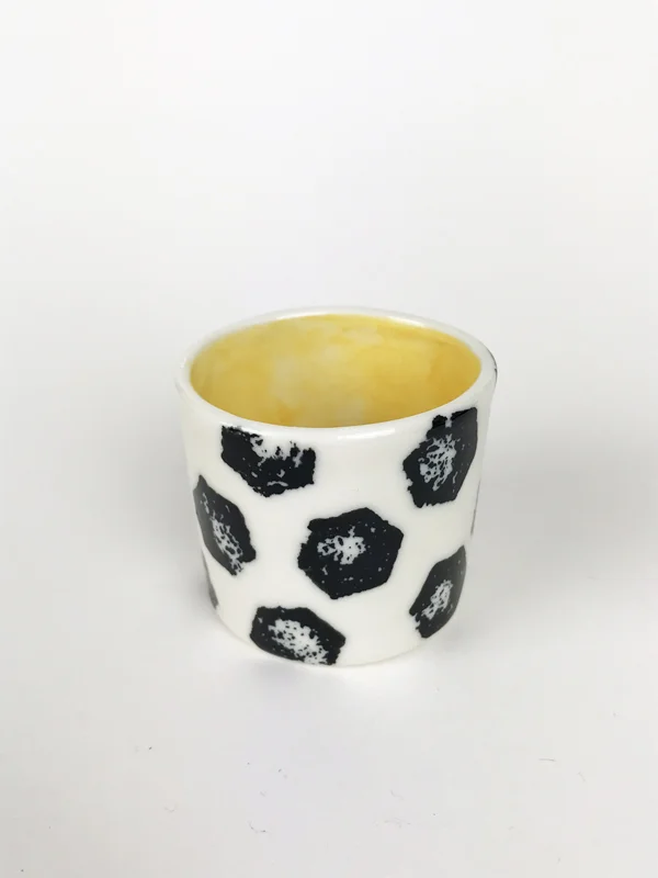 Tiny hand-decorated tealight holder/espresso cup
