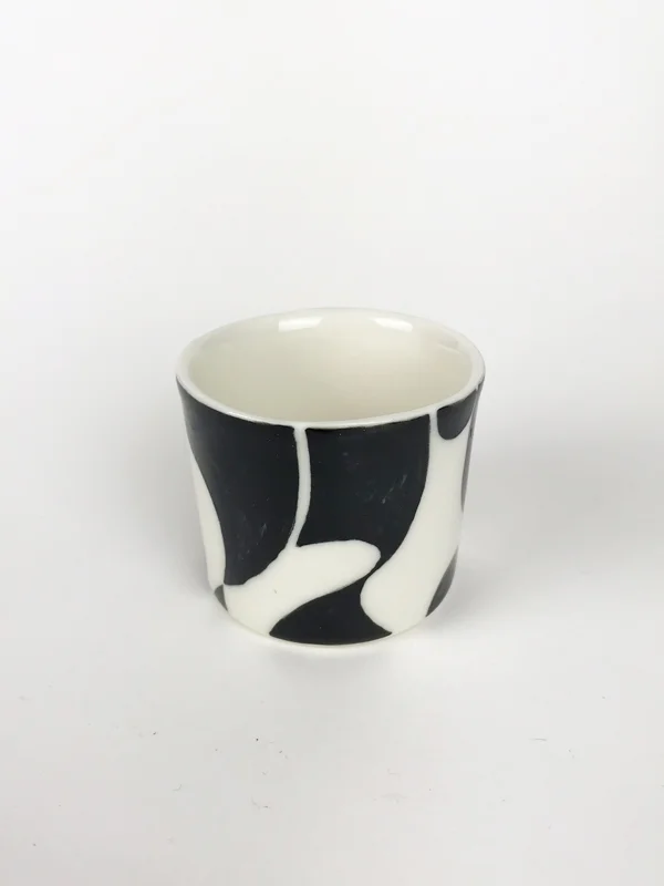 Tiny hand painted porcelain espresso/tealight cup