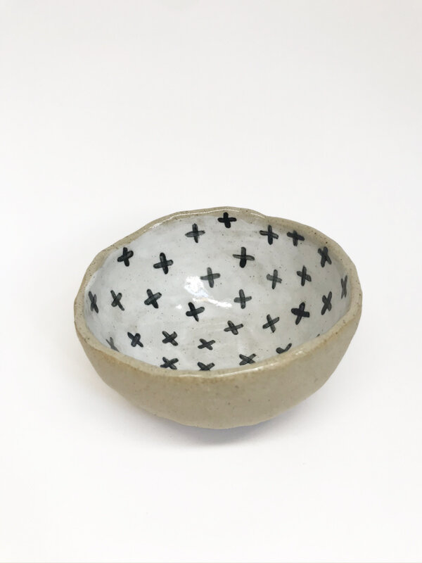 Small Rustic bowl with crosses