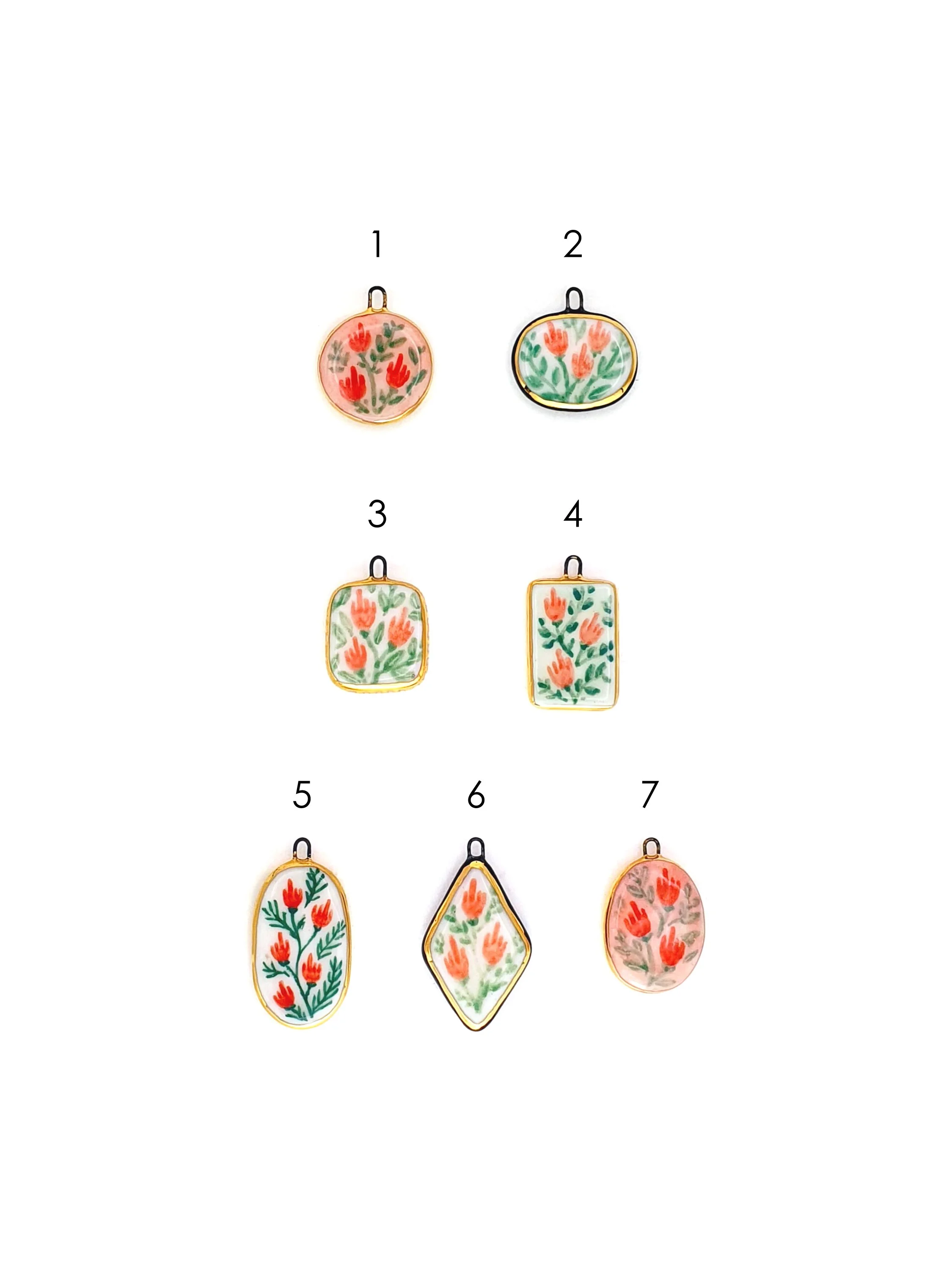 Middle finger flower charms