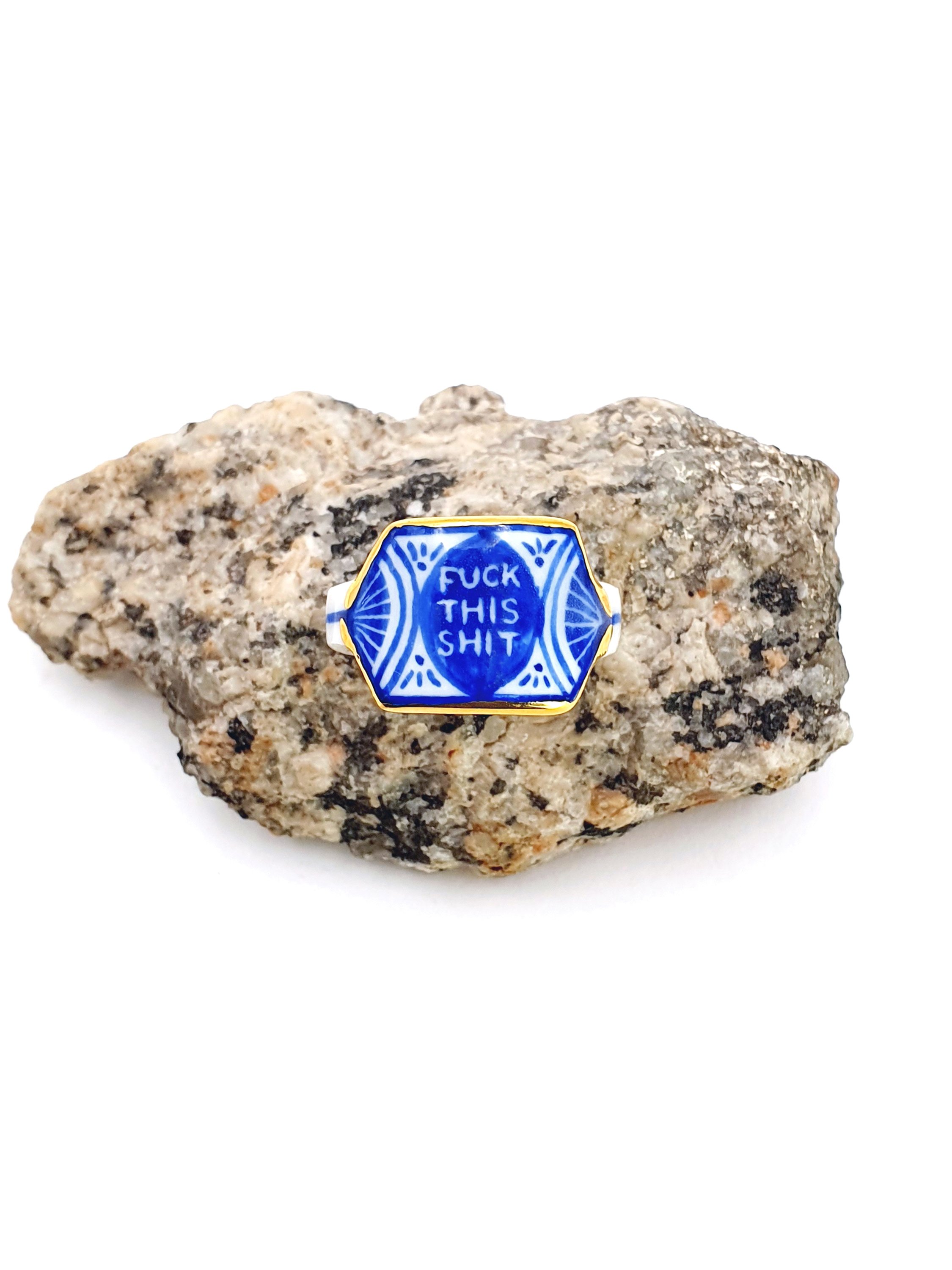 021 Fuck this shit Ring - size O 7
