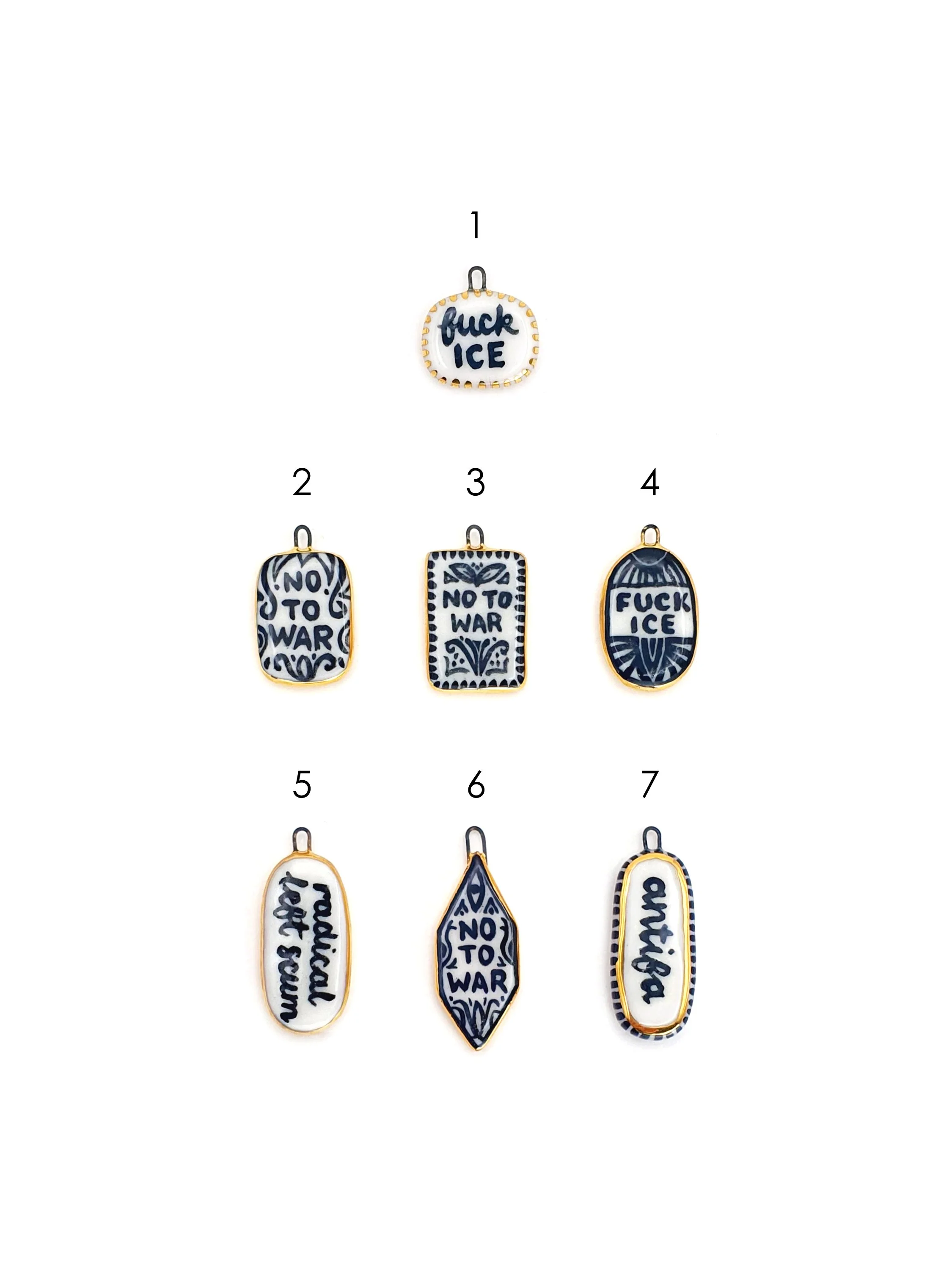 Antifa / Anti ICE charms