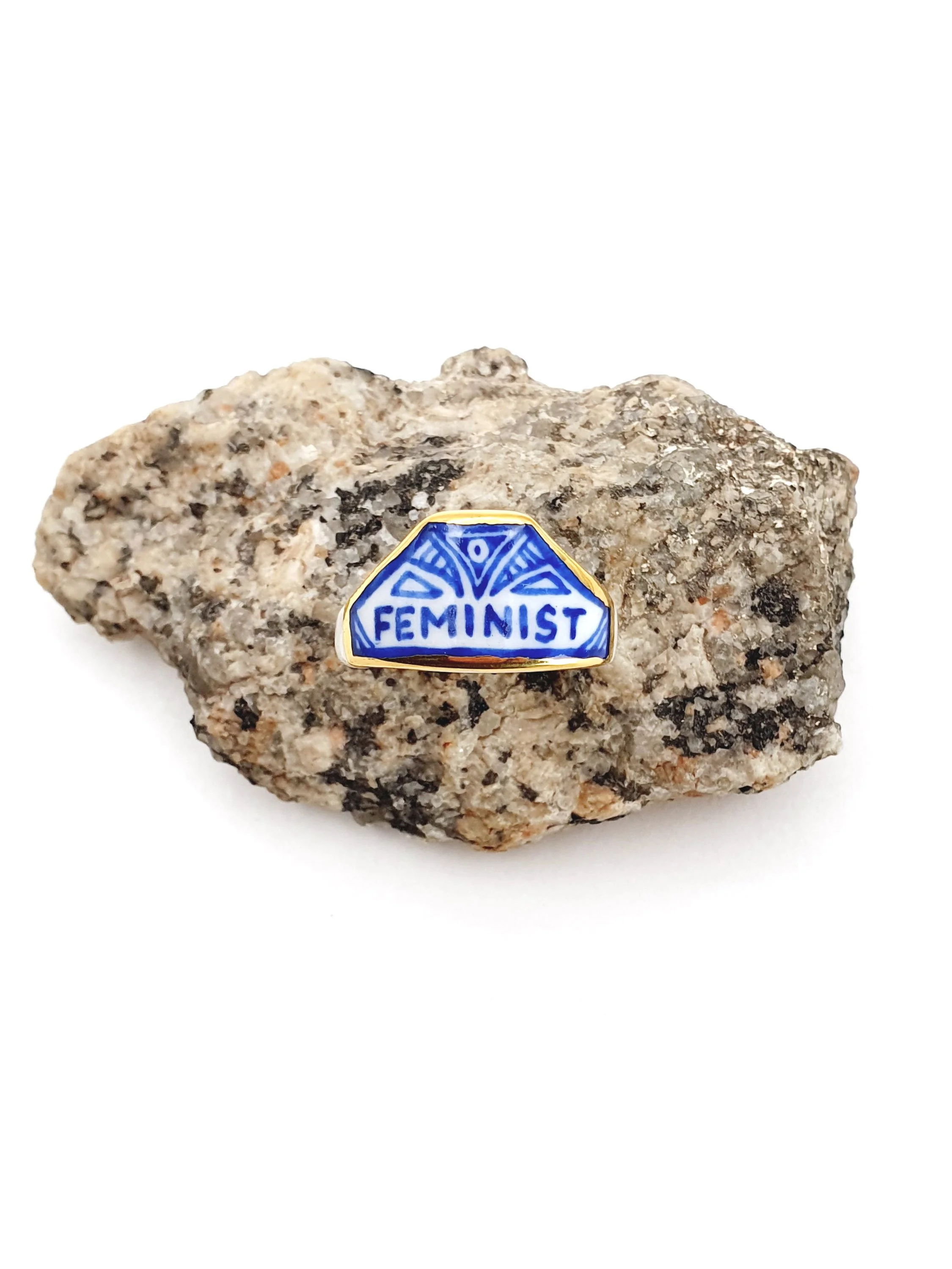 001 Feminist Ring - size P 7.5