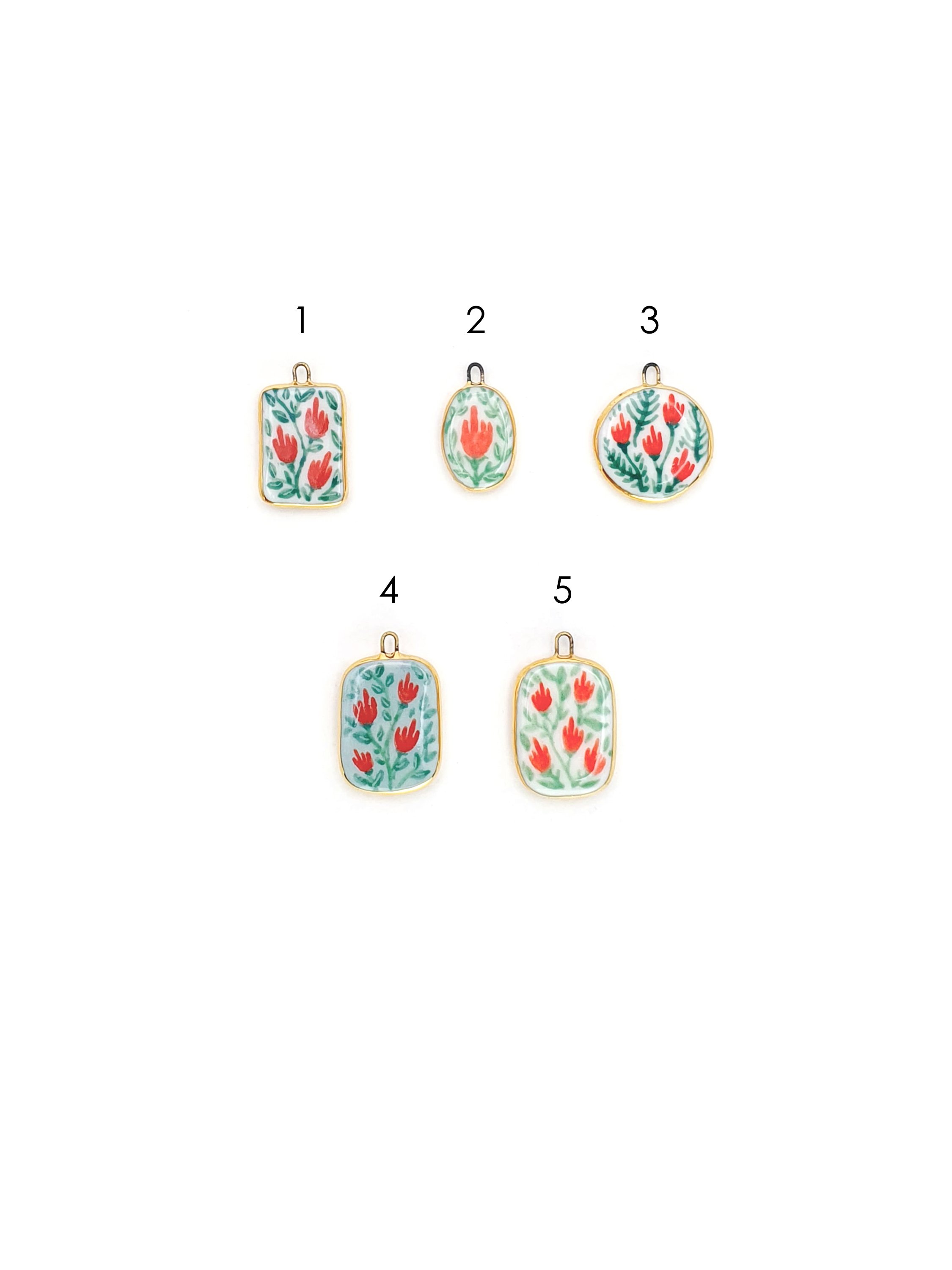 Middle finger flower charms