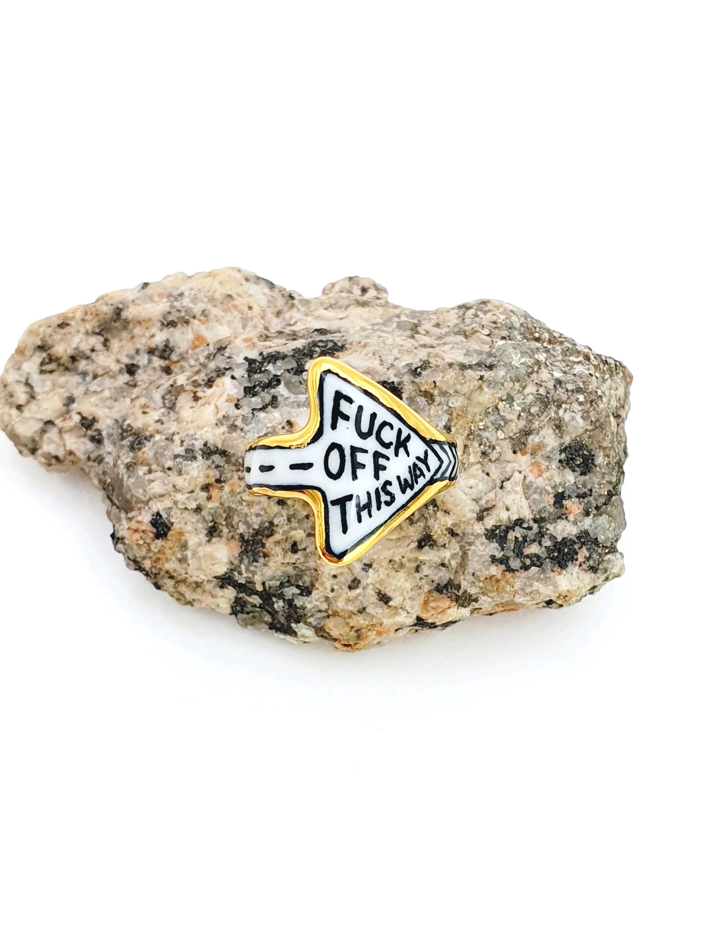 022 Fuck off this way Ring - size N 6.75 (Copy)