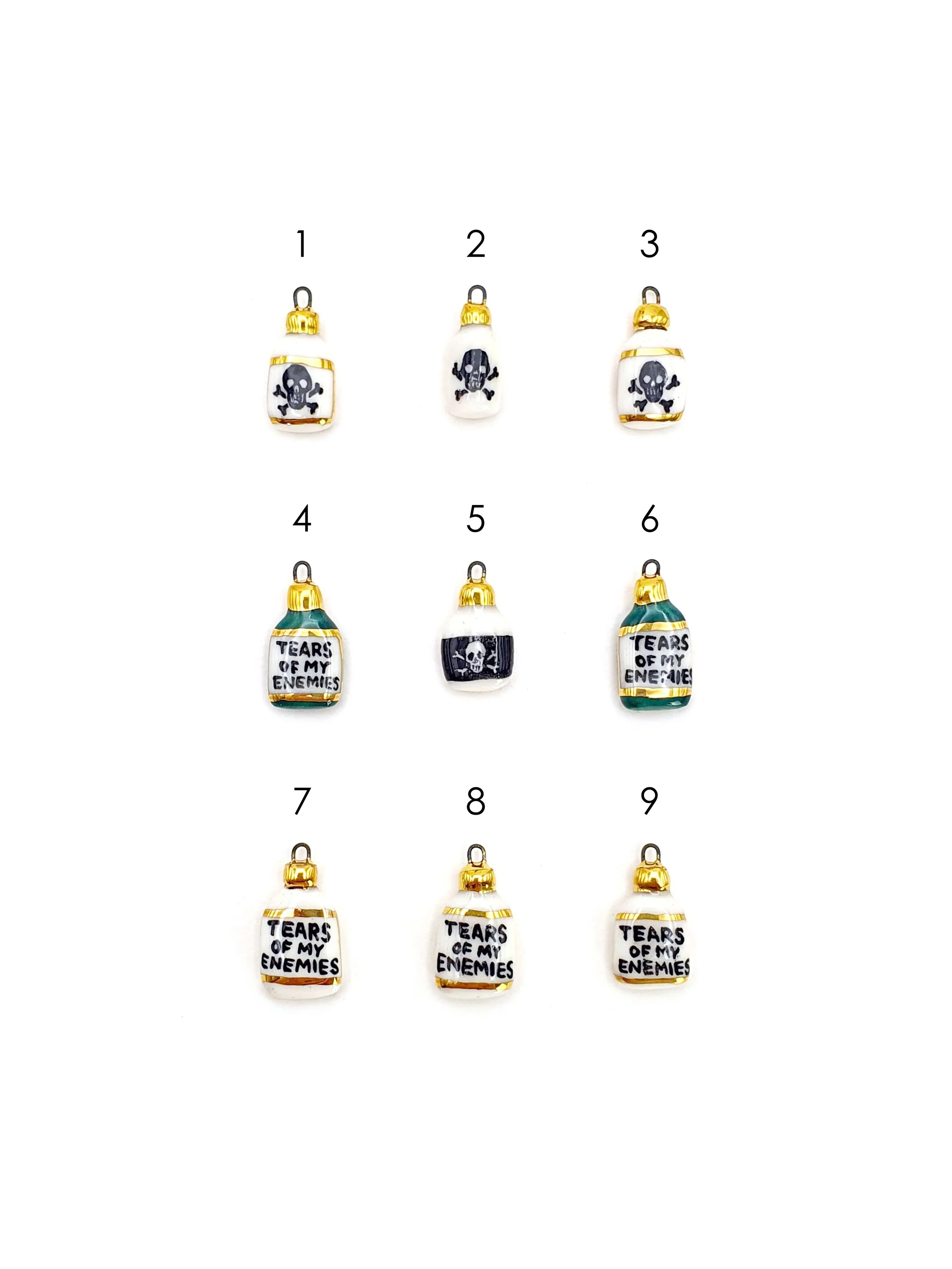 Poison bottle charms - SET 1